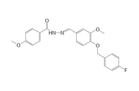 N'-((E)-{4-[(4-fluorobenzyl)oxy]-3-methoxyphenyl}methylidene)-4-methoxybenzohydrazide