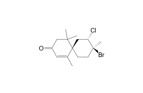 (6R,8S,9S)-9-Bromo-8-chloro-1,5,5,9-tetramethylspiro[5.5]undec-1-en-3-one