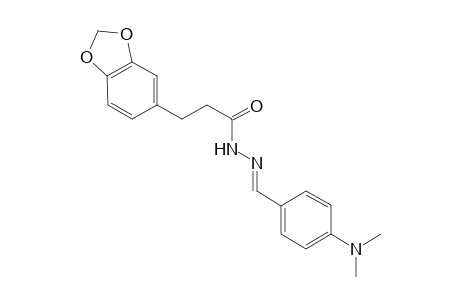 (4'-N,N-Dimethylaminobenzylidene)-3-(3',4'-methylenedioxyphenyl) propionylhydrazine