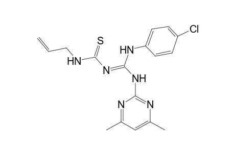 (1E)-1-[(4-chloroanilino)-[(4,6-dimethyl-2-pyrimidinyl)amino]methylidene]-3-prop-2-enylthiourea