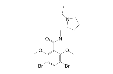 3,5-dibromo-N-[[(2R)-1-ethylpyrrolidin-2-yl]methyl]-2,6-dimethoxybenzamide