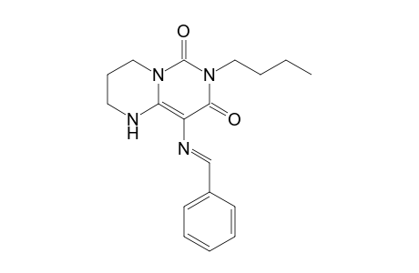 9-(Benzylideneamino)-7-butyl-1,2,3,4-tetrahydro-pyrimido[1,6-a]pyrimidine-6,8-dione