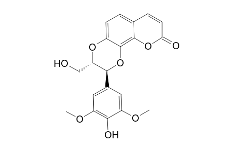 (2S,3S)-3-(4-Hydroxy-3,5-dimethoxy-phenyl)-2-hydroxymethyl-2,3-dihydro-1,4,5-trioxa-phenanthren-6-one