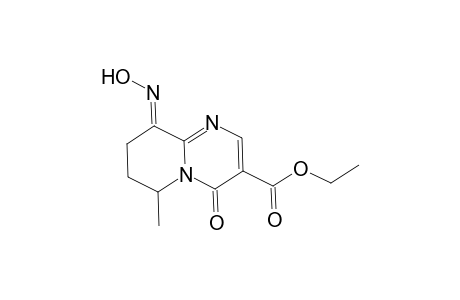 4H-Pyrido[1,2-a]pyrimidine-3-carboxylic acid, 6,7,8,9-tetrahydro-9-(hydroxyimino)-6-methyl-4-oxo-, ethyl ester