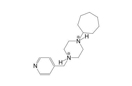 1-cycloheptyl-4-(4-pyridinylmethyl)piperazinediium