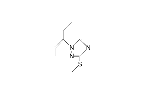1-(1-Ethyl-prop-1-enyl)-3-methylthio-1H-1,2,4-triazole