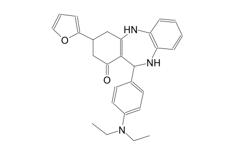 11-[4-(diethylamino)phenyl]-3-(2-furyl)-2,3,4,5,10,11-hexahydro-1H-dibenzo[b,e][1,4]diazepin-1-one