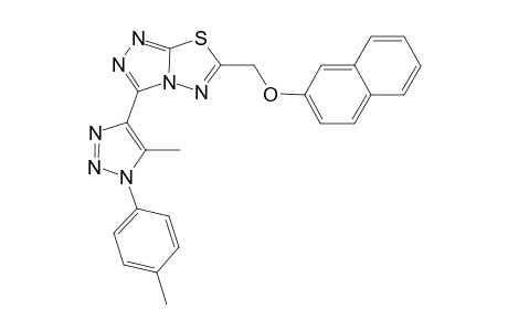 3-(5-Methyl-1-(p-tolyl)-1H-1,2,3-triazol-4-yl)-6-((naphthalen-2-yloxy)methyl)-[1,2,4]triazolo[3,4-b][1,3,4]thiadiazole