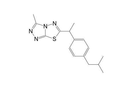 [1,2,4]triazolo[3,4-b][1,3,4]thiadiazole, 3-methyl-6-[1-[4-(2-methylpropyl)phenyl]ethyl]-