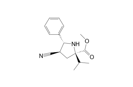 DL-Proline, 4-cyano-2-(1-methylethyl)-5-phenyl-, methyl ester, (2.alpha.,4.beta.,5.alpha.)-