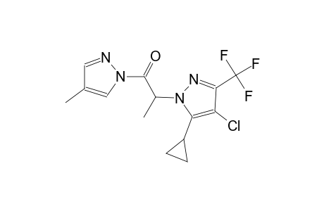 4-chloro-5-cyclopropyl-1-[1-methyl-2-(4-methyl-1H-pyrazol-1-yl)-2-oxoethyl]-3-(trifluoromethyl)-1H-pyrazole