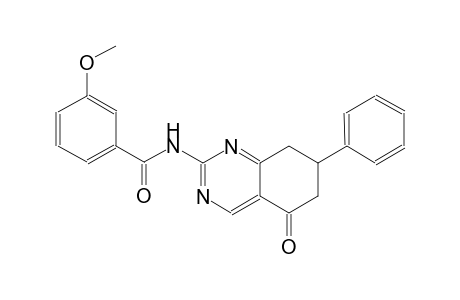 3-methoxy-N-(5-oxo-7-phenyl-5,6,7,8-tetrahydro-2-quinazolinyl)benzamide