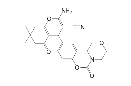 4-(2-amino-3-cyano-7,7-dimethyl-5-oxo-5,6,7,8-tetrahydro-4H-chromen-4-yl)phenyl 4-morpholinecarboxylate