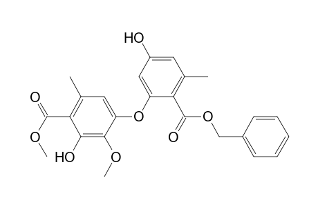 benzyl 4-hydroxy-2-(3'-hydroxy-2'-methoxy-4'-methoxycarbonyl-5'-methylphenoxy)-6-methylbenzoate