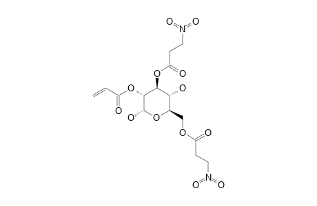 KIRILOWIN_B;2-O-ACRYLOYL-3,6-DI-O-[3-NITROPROPANOYL]-ALPHA-D-GLUCOPYRANOSE
