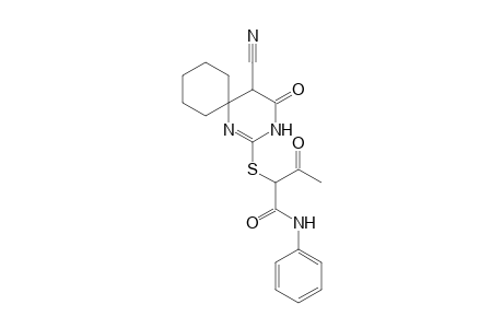 2-((5-Cyano-4-oxo-1,3-diazaspiro[5.5]undec-1-en-2-yl)thio)-3-oxo-N-phenylbutanamide