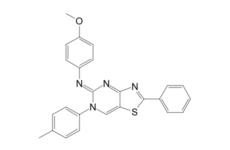 5-[(4-methoxyphenyl)imino]-2-phenyl-6-(4-methylphenyl)-5,6-dihydrothiazolo[4,5-d]pyrimidine