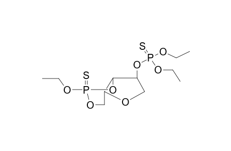 2-THIOXO-2-ETHOXY-7-(DIETHOXYTHIOPHOSPHINYLOXY)-1,3,5-TRIOXA-2-PHOSPHABICYCLO[4.3.0]NONANE