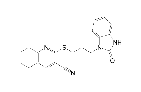 3-quinolinecarbonitrile, 2-[[3-(2,3-dihydro-2-oxo-1H-benzimidazol-1-yl)propyl]thio]-5,6,7,8-tetrahydro-