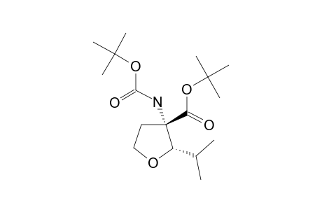 (CIS)-TERT.-BUTYL-3-(TERT.-BUTOXYCARBONYLAMINO)-2-ISOPROPYLTETRAHYDROFURAN-3-CARBOXYLATE