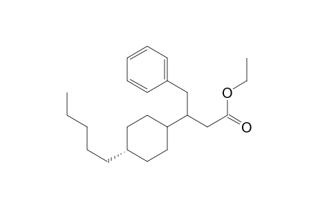Benzenebutanoic acid, .beta.-(4-pentylcyclohexyl)-, ethyl ester, trans-