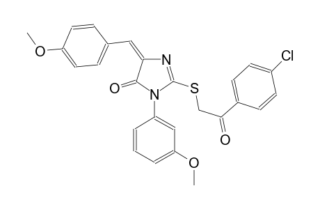 4H-imidazol-4-one, 2-[[2-(4-chlorophenyl)-2-oxoethyl]thio]-3,5-dihydro-3-(3-methoxyphenyl)-5-[(4-methoxyphenyl)methylene]-, (5E)-