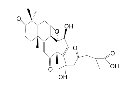 APPLANOXIDIC ACID G ; 15beta,20-DIHYDROXY-7alpha,8alpha-EPOXY-3,12,23-TETRAOXO-5alpha-LANOSTA-9(11),16-DIEN-26-OIC ACID