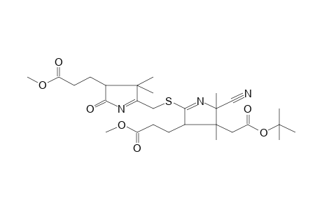 3-{4-t-Butoxycarbonylmethyl-5-cyano-2-[4-(2-methoxycarbonylethyl)-3,3-dimethyl-5-oxopyrrolidin-2-ylidenemethylthio]-4,5-dim(???)