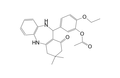 1H-dibenzo[b,e][1,4]diazepin-1-one, 11-[3-(acetyloxy)-4-ethoxyphenyl]-2,3,4,5,10,11-hexahydro-3,3-dimethyl-