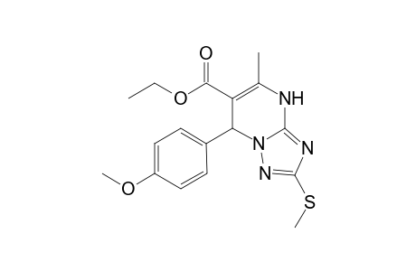 Ethyl 7-(4-methoxyphenyl)-2-methylthio-5-methyl-4,7-dihydro-1,2,4-triazolo[1,5-a]pyrimidine-6-carboxylate