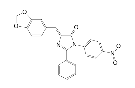 (5Z)-3-(4-nitrophenyl)-2-phenyl-5-piperonylidene-2-imidazolin-4-one