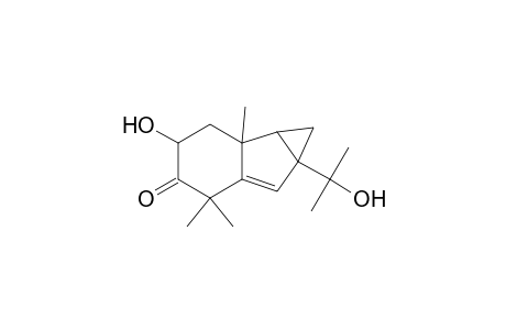 9-Hydroxy-4-(1'-hydroxy-1'-methylethyl)-1,7,7-trimethyltricyclo[4.4.0.0(2,4)]dec-5-en-8-one