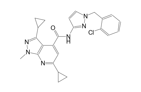 N-[1-(2-chlorobenzyl)-1H-pyrazol-3-yl]-3,6-dicyclopropyl-1-methyl-1H-pyrazolo[3,4-b]pyridine-4-carboxamide