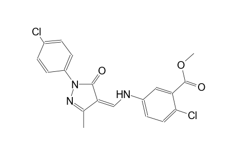 methyl 2-chloro-5-({(Z)-[1-(4-chlorophenyl)-3-methyl-5-oxo-1,5-dihydro-4H-pyrazol-4-ylidene]methyl}amino)benzoate