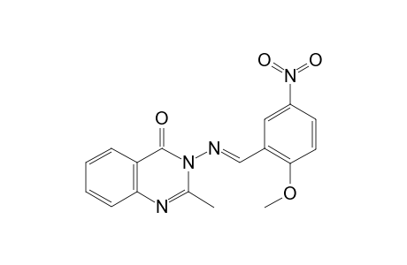 3-([(E)-(2-Methoxy-5-nitrophenyl)methylidene]amino)-2-methyl-4(3H)-quinazolinone