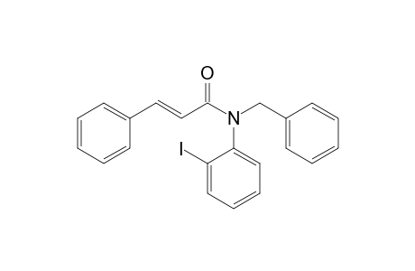 (E)-N-(2-iodanylphenyl)-3-phenyl-N-(phenylmethyl)prop-2-enamide
