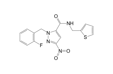1-[(2-fluorophenyl)methyl]-3-nitro-N-(thiophen-2-ylmethyl)-1H-pyrazole-5-carboxamide