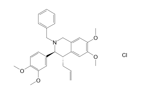 (+)-(3S,4S)-N-Benzyl-3-(3,4-dimethoxyphenyl)-6,7-dimethoxy-4-(2-propenyl)-1,2,3,4-tetrahydroisoquinoline, Hydrochloride salt