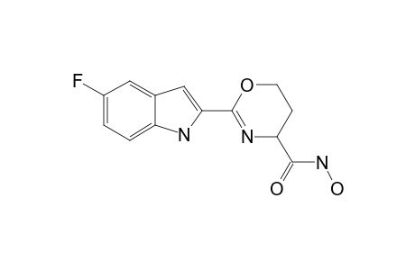 2-(5-FLUOROINDOL-2-YL)-4,5-DIHYDROOXAZINE-4-CARBOXYLIC-ACID-HYDROXAMIDE