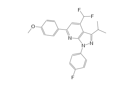 1H-pyrazolo[3,4-b]pyridine, 4-(difluoromethyl)-1-(4-fluorophenyl)-6-(4-methoxyphenyl)-3-(1-methylethyl)-