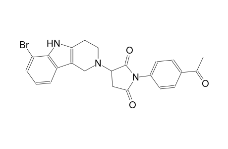 2,5-pyrrolidinedione, 1-(4-acetylphenyl)-3-(6-bromo-1,3,4,5-tetrahydro-2H-pyrido[4,3-b]indol-2-yl)-