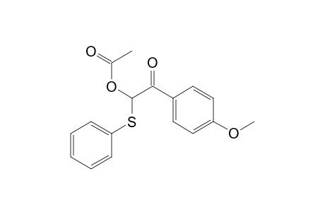 2-(4-Methoxyphenyl)-2-oxo-1-(phenylthio)ethyl acetate
