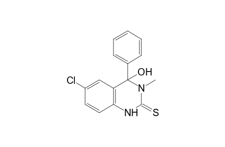 6-chloro-3,4-dihydro-4-hydroxy-3-methyl-4-phenyl-2(1H)-quinazolinethione