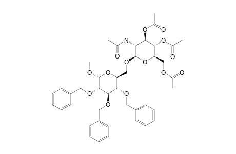 METHYL_6-O-(2-ACETAMIDO-3,4,6-TRI-O-ACETYL-2-DEOXY-BETA-D-GLUCOPYRANOSYL)-2,3,4-TRI-O-BENZYL-ALPHA-D-GLUCOPYRANOSIDE