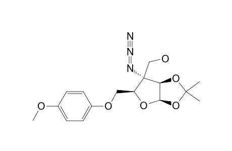 3-C-AZIDO-1,2-O-ISOPROPYLIDENE-3-C-HYDROXYMETHYL-5-O-PARA-METHOXYPHENYL-BETA-D-ARABINOFURANOSE