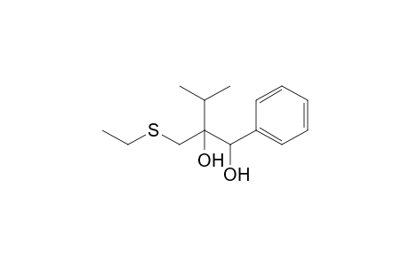 2-[(Ethylsulfanyl)methyl]-3-methyl-1-phenylbutane-1,2-diol