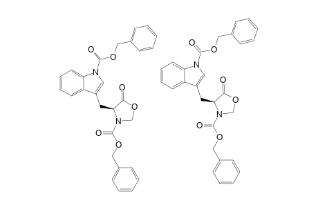 (S)-CARBONYLBENZYLOXY-4-[1-CARBONYLBENZYLOXY-2,3-DIHYDROINDOL-3-(R,S)-YLMETHYL]-OXAZOLIDIN-5-ONE