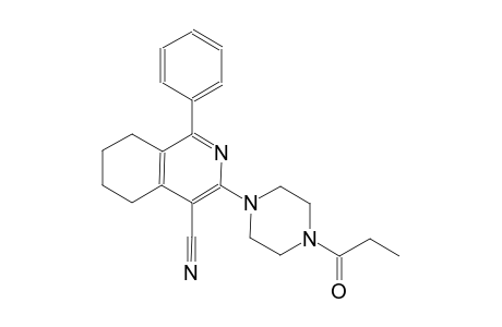 4-isoquinolinecarbonitrile, 5,6,7,8-tetrahydro-3-[4-(1-oxopropyl)-1-piperazinyl]-1-phenyl-