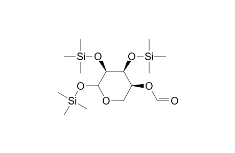 D-Lyxopyranose, 1,2,3-tris-O-(trimethylsilyl)-, formate