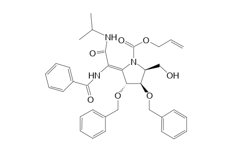 (3R,4R,5S)-2-[(E)-1-Benzoylamino-1-[N-(1-methylethyl)carbamoyl]methylidene]-3,4-dibenzyloxy-1-(2-propenyloxy)carbonyl-5-hydroxymethylpyrrolidine